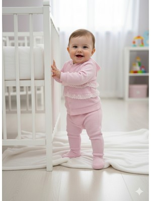 Efemkids 3-12 Ay Kız Bebek Takımı %100PAMUKLU Yenidoğan Bebek Takımı Esnek Rahat Kalıp