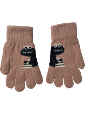 Linotti 2-4 Yaş Çocuk Eldiveni – Sevimli Dino Desenli