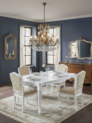 Gazzini Furniture Juliette Fransız Still Ahşap Yemek Masası 110X200