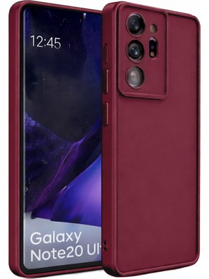Vissona Samsung Galaxy Note 20 Ultra Uyumlu Kamera Çıkıntılı Mat Silikon Telefon Kılıfı