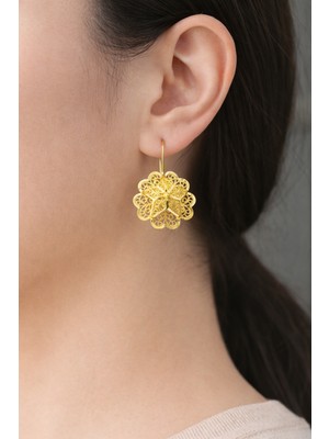 Kızılay Kuyumcusu 14 Ayar Altın Tül Yıldız Küpe 3.31GR KPE9110