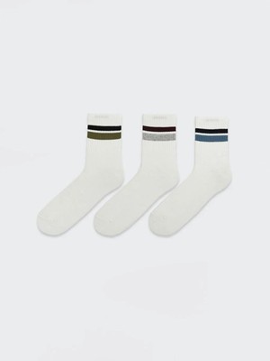 LC Waikiki Çizgili Erkek Soket Çorap 3 Lü  (S6)