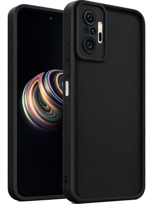 Vissona Mi Redmi Note 10 Pro ve Redmi Note 10 Pro Max Uyumlu Kamera Çıkıntılı Mat Silikon Telefon Kılıfı