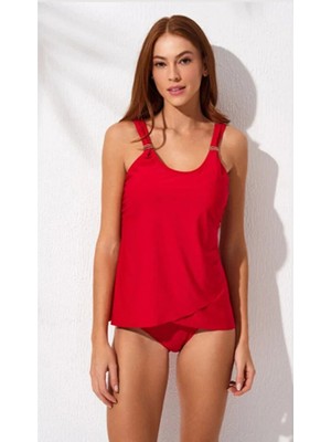 Pierre Cardin Asimetrik Kesim Tankini Takım Kırmızı 251503