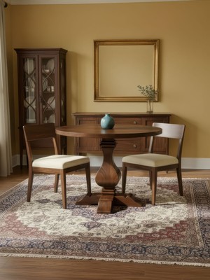 Gazzini Furniture Orleans Fransız Still Yuvarlak Ahşap Yemek Masası 110X110