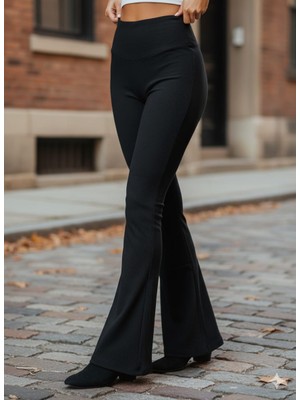 Kadın Fitilli Ispanyol Paça Tayt