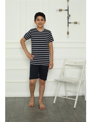 Erkek Çocuk Penye Şortlu Pijama Takım