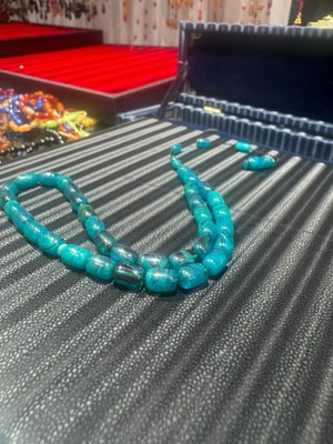 Septemmart Bürokrat Boy Kapsül Kesim  Özel Döküm Hareli Sıkma Kehribar Tesbih 5x9 mm