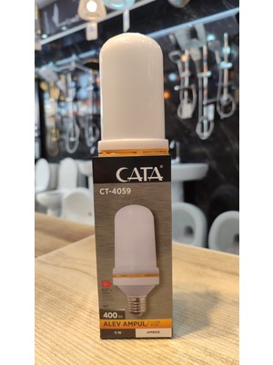 Cata Amber Renk 3 Fonksiyonlu Alev Ampul E27 Duylu 5 Watt 190LM