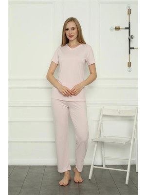 Kadın Penye Pijama Takım Pembe