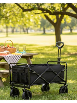 Adat Katlanabilir Eşya Taşıma Arabası Kamp Plaj ve Bahçe Kullanımına Uygun