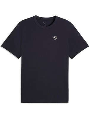 Puma Ess Elevated Erkek Lacivert Günlük Stil T-Shirt 69570316