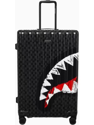 Sprayground Scribble Shark Büyük Boy, Tsa Kilitli Polikarbon Seyahat Valizi