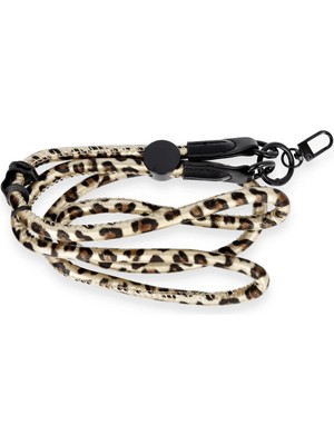 Zenvia Onegif Jı Leopar Desenli Boyun Askısı - Gold ZNV-MRK10346
