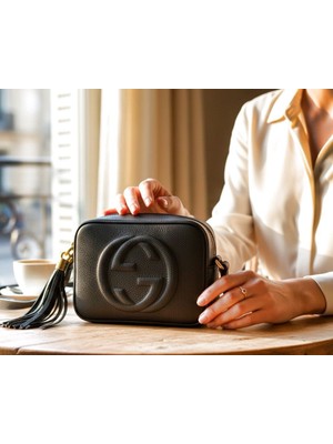 Hanımca Soho Disco Siyah Bag %100 Hakiki Deri Bayan Çanta--Hayatınızı Taşıyın, Tarzınızı Sergileyin!