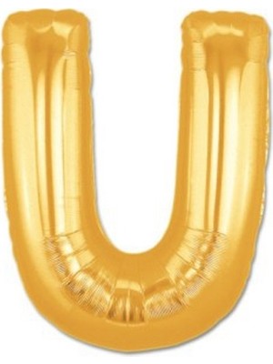 Zenvia Altın Sarısı Folyo U Harfi Balon 1 Metre ZNV-TTT3245
