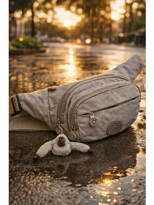 Newish Polo Suya Dayanıklı Bel Çantası Çok Bölmeli Hafif Günlük Kullanım Spor Seyahat Çantası Anahtarlık Hediyeli