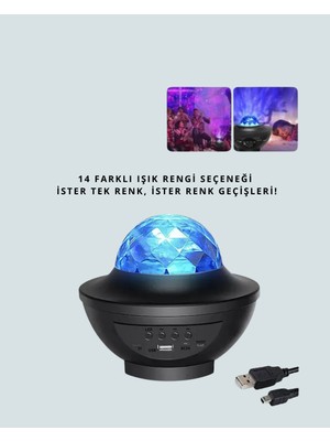 Zenvia Bluetooth & USB Müzik Çalar Gece Lambası – 50 m² Kapsama, Uzaktan Kumanda Znv-Tcndym