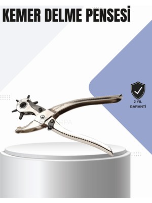 Zenvia Kemer Delme Pensesi Çok Amaçlı 6 Farklı Delik Boyu Ayarlı Deri Delme Aleti Znv-Tcndym