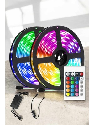 Zenvia Yeni Nesil Rgb Işıklı 10METRE Şerit LED Kumandalı Şarj Edilebilir Znv-Tcndym