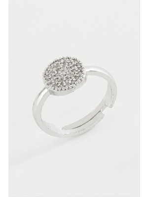 Zenvia Yuvarlak Taşlı Metal Yüzük ZNVBJTR-23577