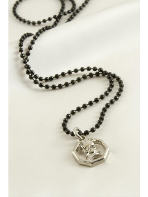 Zenvia Kuru Kafa Top Zincirli Erkek Kolye ZNVBJTR-23577