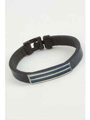 Zenvia Çizgili Kaliteli Suni Deri Bileklik ZNVBJTR-23577