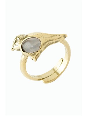 Zenvia Kuş Doğaltaşlı Otantik Yüzük ZNVBJTR-23577