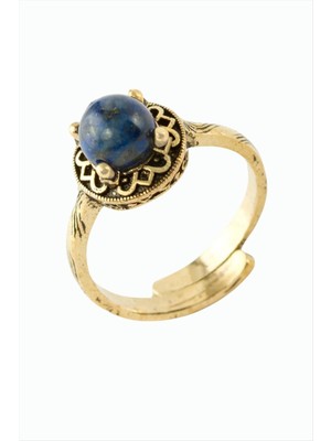 Zenvia Yuvarlak Doğaltaşlı Otantik Yüzük ZNVBJTR-23577