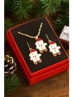 Zenvia Kardan Adam Yılbaşı Kutulu Zincir Kolye Set ZNVBJTR-23577