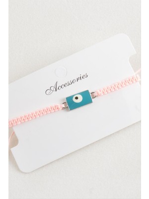 Zenvia Dikdörtgen Nazar Makrome Örgülü Bileklik ZNVBJTR-23577