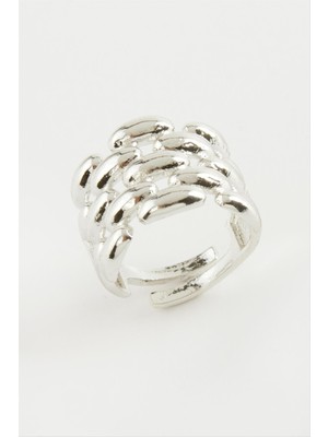 Zenvia Zincir Şekilli Metal Yüzük ZNVBJTR-23577