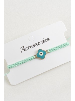 Zenvia Çiçek Nazar Makrome Örgülü Bileklik ZNVBJTR-23577