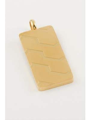 Zenvia Dikdörtgen Isim Yazılabilir Çelik Kolye Ucu 2,5*3,5 cm ZNVBJTR-23577