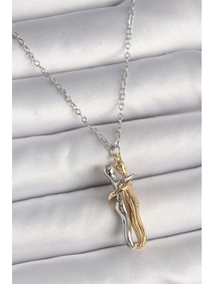 Zenvia 316L Çelik Gümüş Renk Zincir Sarılma Model Kadın Kolye ZNV-EBJT4377