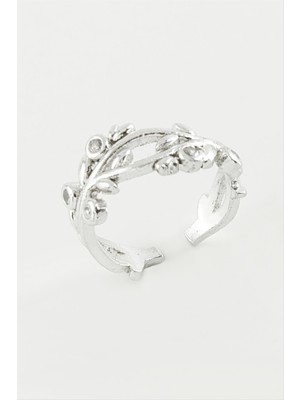 Zenvia Ağaç Taşlı Metal Yüzük ZNVBJTR-23577