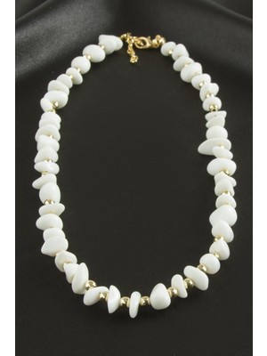 Zenvia Sedef Kırık Doğaltaş Kolye ZNVBJTR-23577