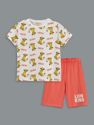 Lc Waikiki Yeni Sezon Aslan Kral Baskılı Erkek Çocuk Şortlu Pijama Takım