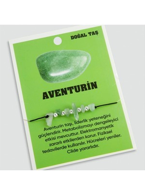 Zenvia Aventurin Doğaltaşlı Ip Bileklik ZNVBJTR-23577