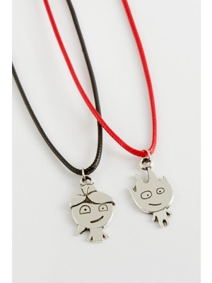 Zenvia Ateş ve Su 2'li Vinlex Deri Kolye ZNVBJTR-23577