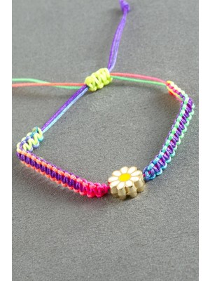 Zenvia Papatya Makrome Ip Bileklik ZNVBJTR-23577