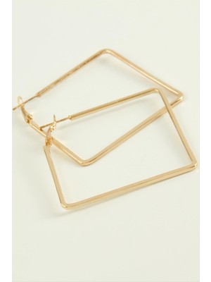 Zenvia Kare Halka Küpe 4 cm ZNVBJTR-23577