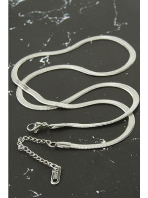 Zenvia Ince Italyan Zincir Çelik Kolye 55 cm ZNVBJTR-23577