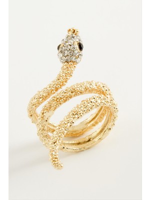 Zenvia Yılan Taşlı Metal Yüzük ZNVBJTR-23577