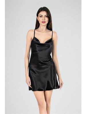Zenvia  Kısa Gecelik Degaje Siyah 7740