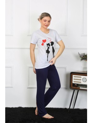 Kadın Kısa Kol Penye Pijama Takımı