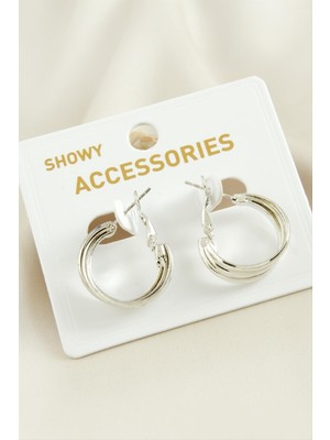 Zenvia 3 Sıra Trend Halka Küpe ZNVBJTR-23577