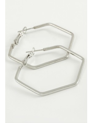 Zenvia Beşgen Halka Küpe 5,5 cm ZNVBJTR-23577