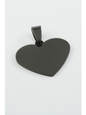 Zenvia Kalp Isim Yazılabilir Çelik Kolye Ucu 3 cm ZNVBJTR-23577