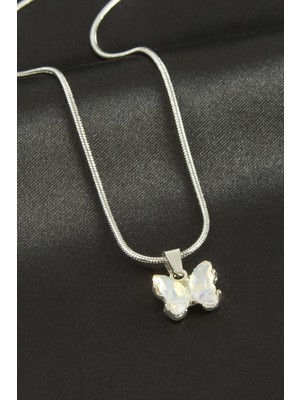 Zenvia Kelebek Çelik Kolye ZNVBJTR-23577